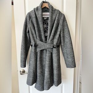 Pink Martini ModCloth Wool Blend Gray Women's Formal Winter Dress Coat Small